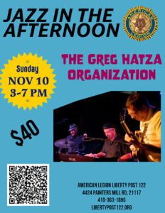 jazz in the afternoon american legion liberty post 122